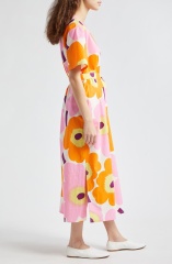 with floral print dress