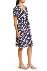 with floral print dress