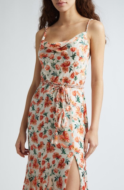 with floral print dress