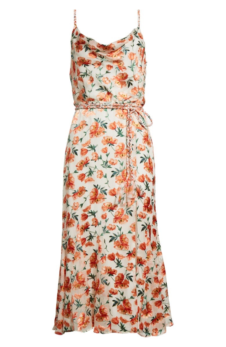 with floral print dress