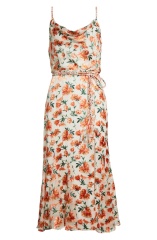 with floral print dress