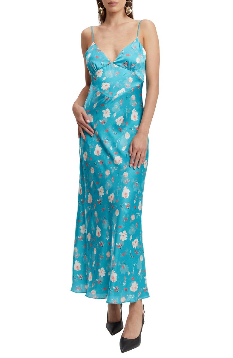 with floral print dress