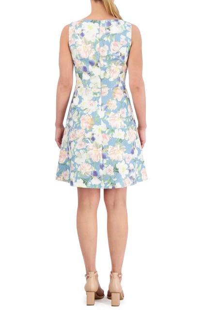 with floral print dress