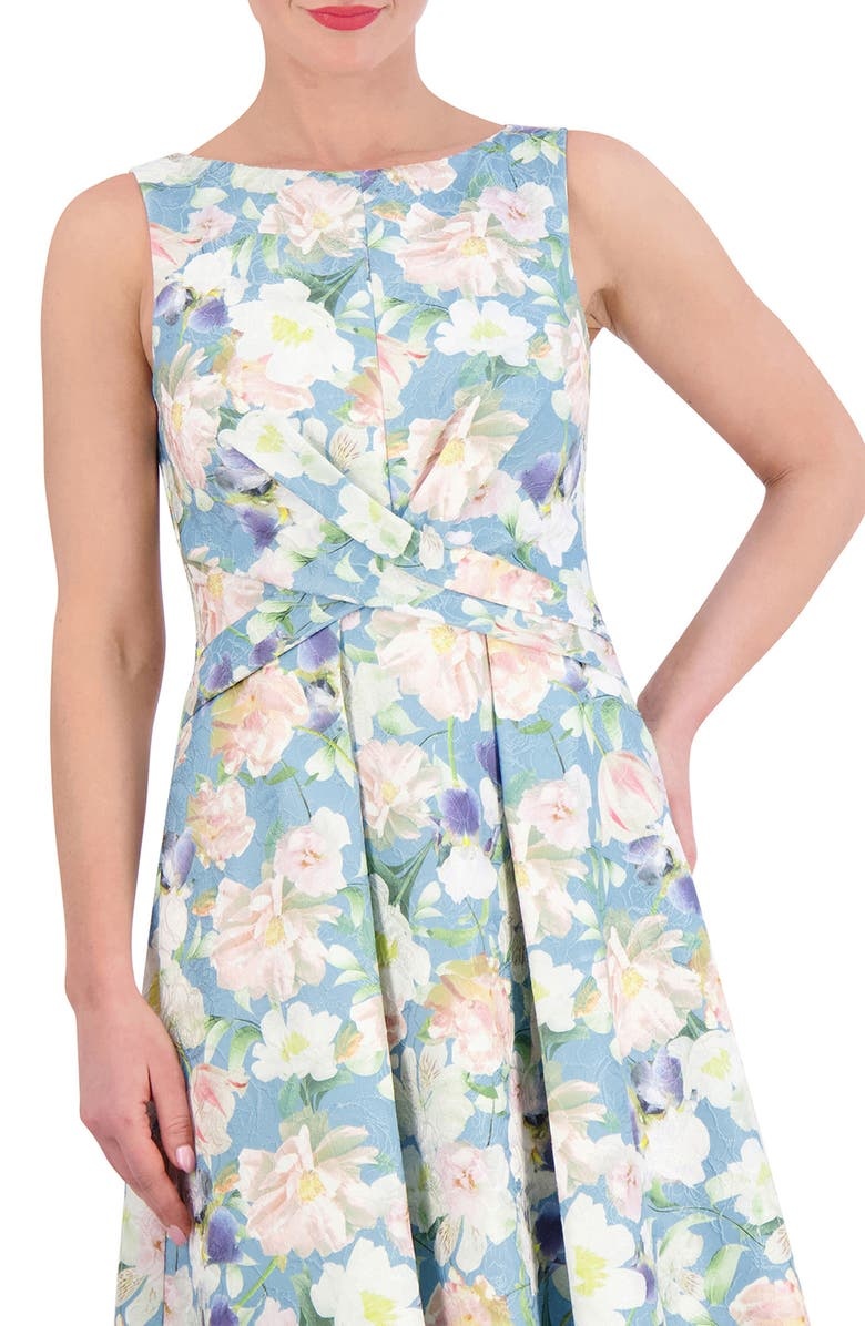 with floral print dress