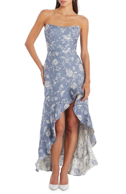 with floral print dress