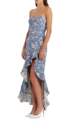 with floral print dress