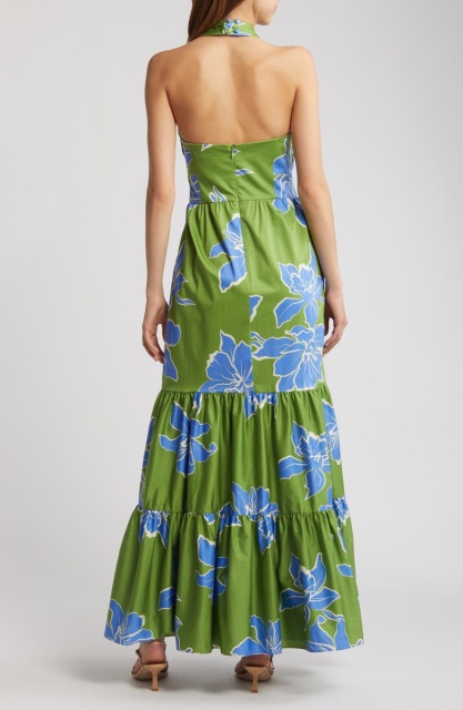 with floral print dress