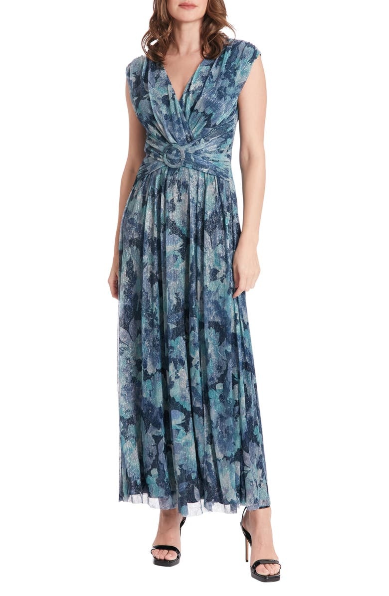 with floral print dress