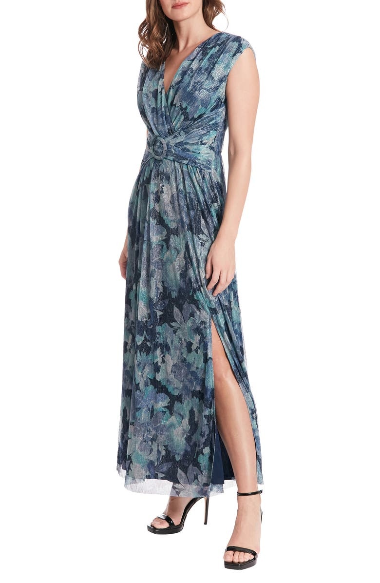 with floral print dress