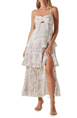 with floral print dress