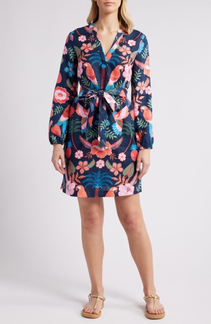 with floral print dress