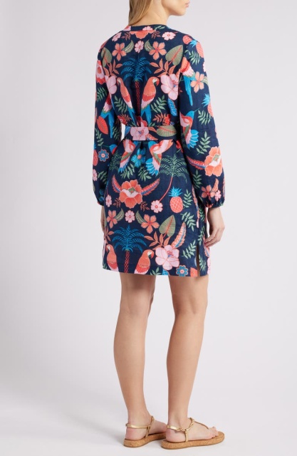 with floral print dress