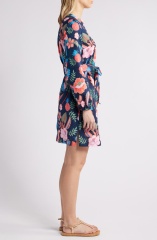 with floral print dress