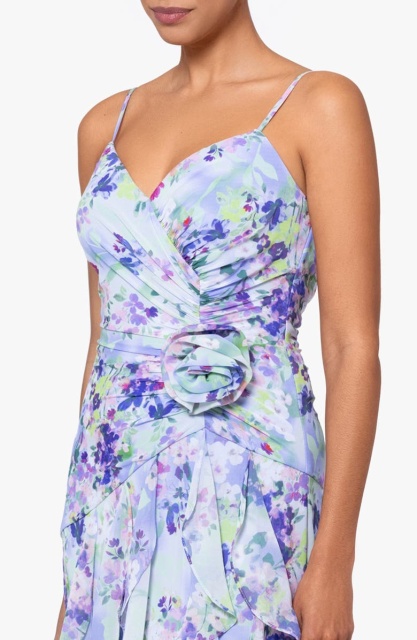 with floral print dress