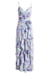 with floral print dress