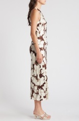 with floral print dress