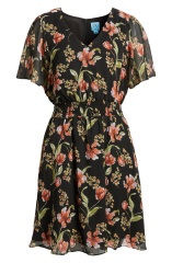 with floral print dress