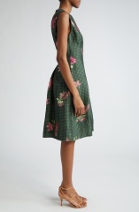 with floral print dress
