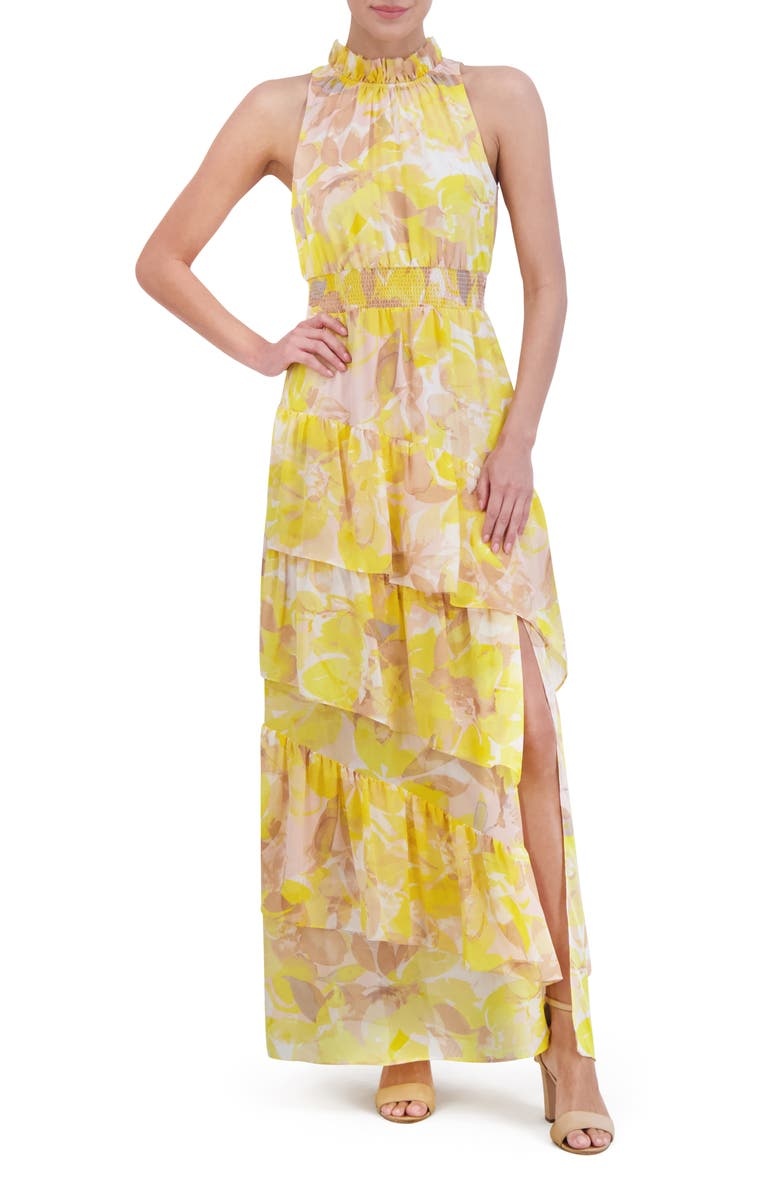with floral print dress