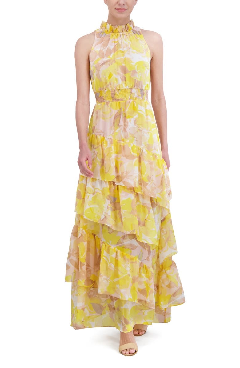 with floral print dress