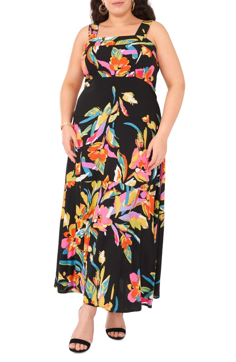 with floral print dress