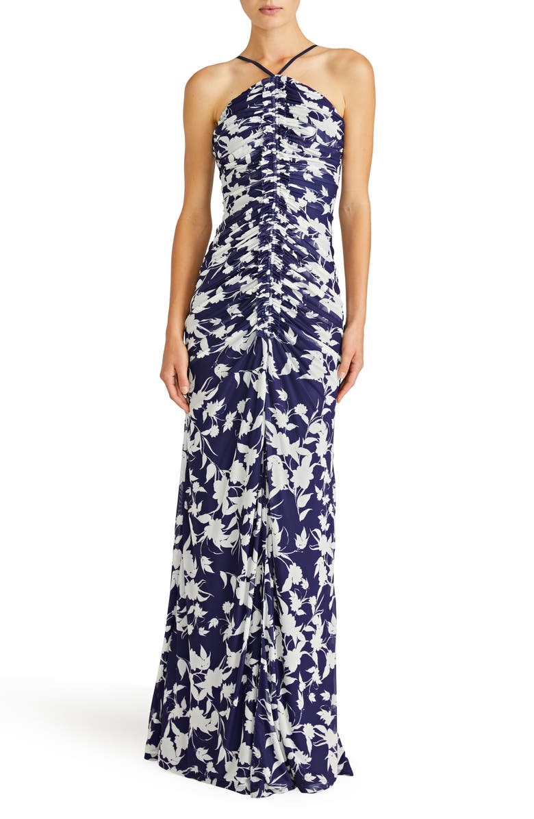 with floral print dress
