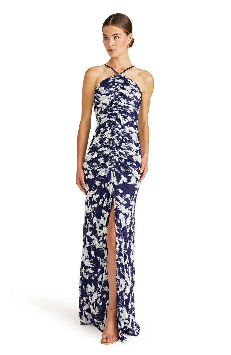 with floral print dress