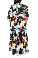 with floral print dress