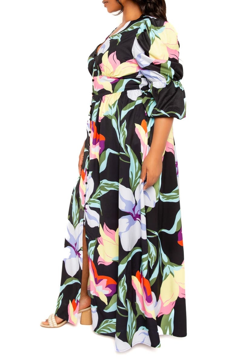 with floral print dress