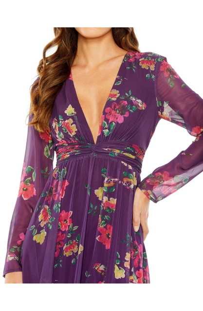 with floral print dress