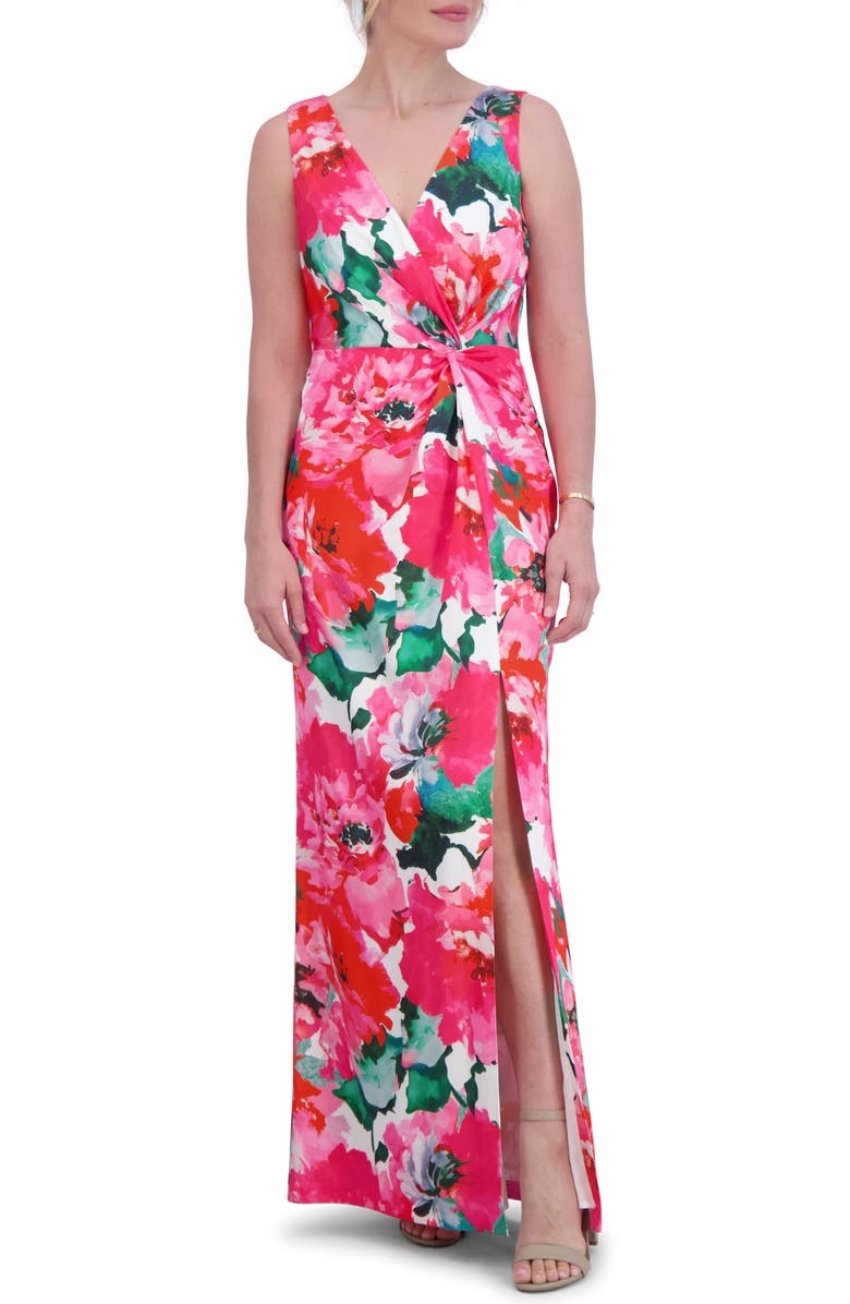 with floral print dress