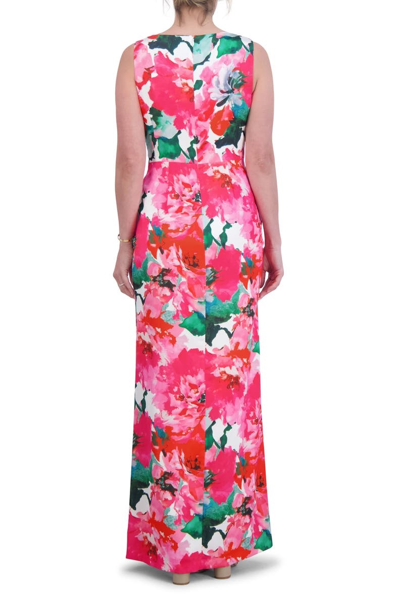 with floral print dress