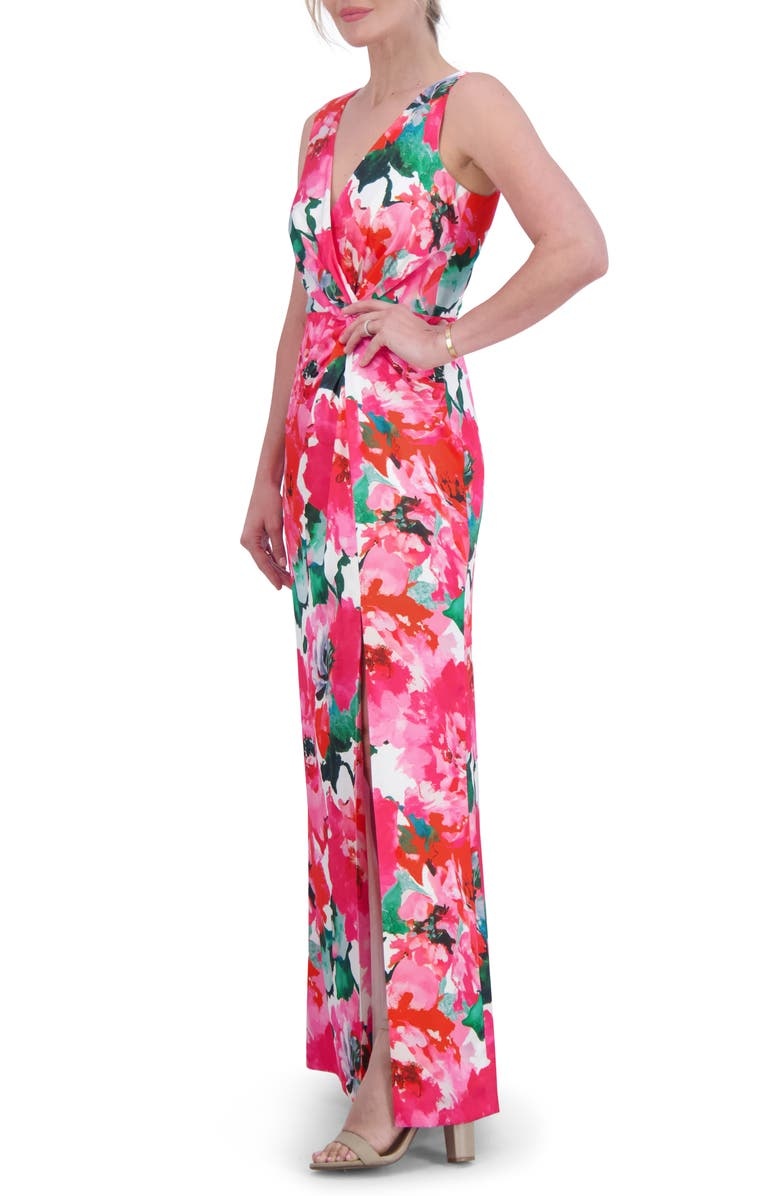 with floral print dress