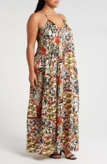 with floral print dress