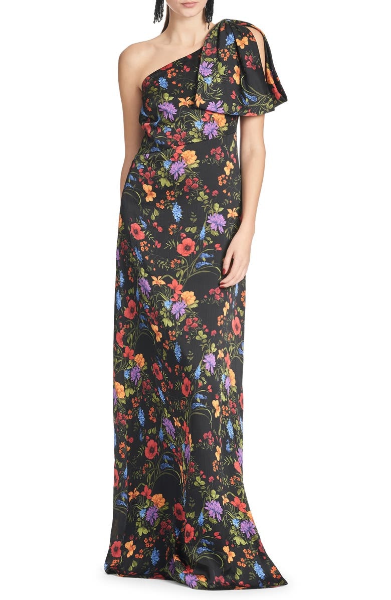 with floral print dress