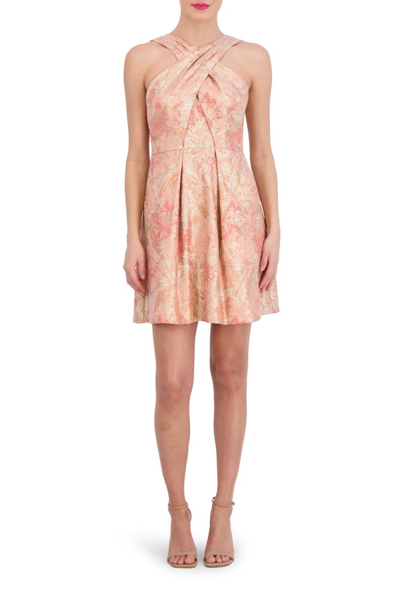 with floral print dress