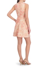 with floral print dress