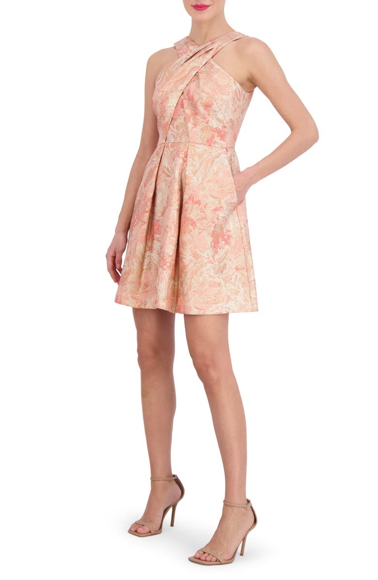 with floral print dress