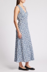 with floral print dress