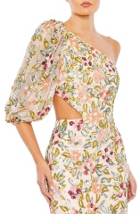 with floral print dress