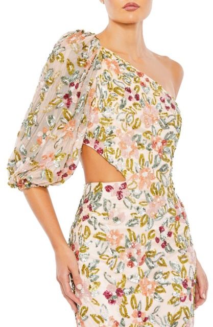 with floral print dress