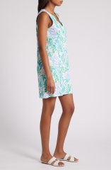 with floral print dress