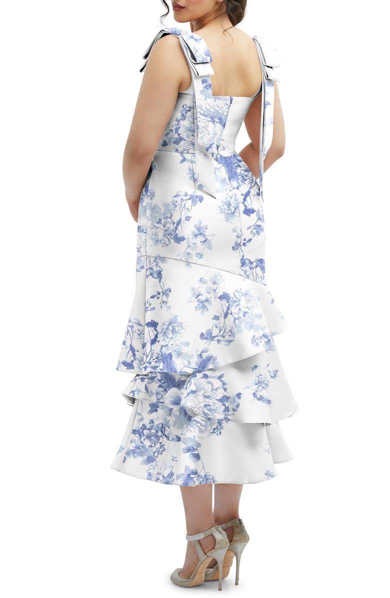 with floral print dress