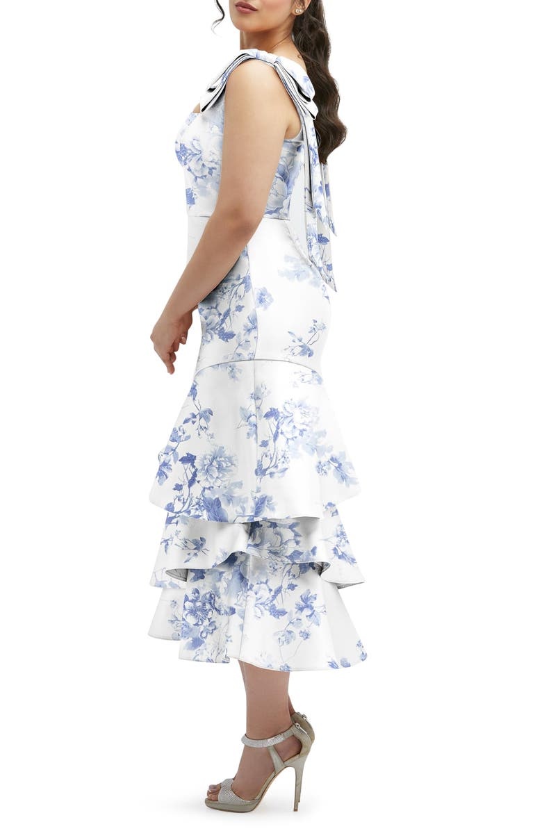 with floral print dress