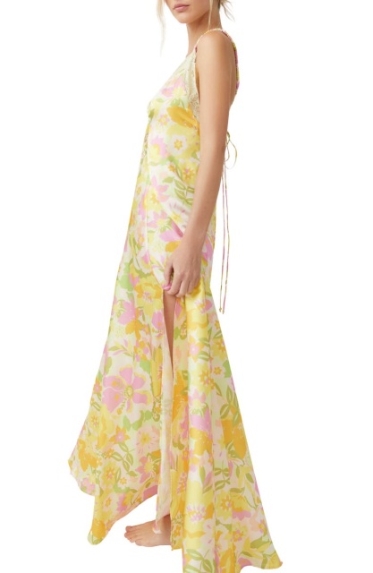 with floral print dress