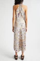 with floral print dress