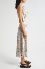 with floral print dress