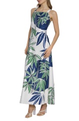 with floral print dress