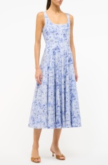 with floral print dress