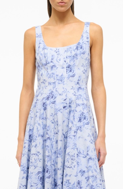 with floral print dress